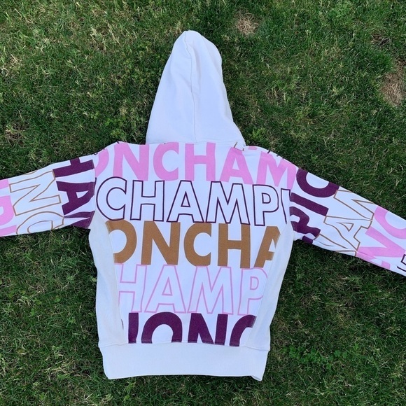 Champion Women’s Reverse Weave All-Over Print Hoodie Sweatshirt S - Picture 3 of 6